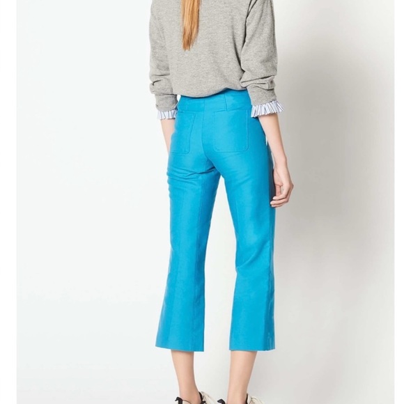 Sandro $265 NWOT “Lagoon” Straight-cut Cropped trousers - Picture 2 of 7